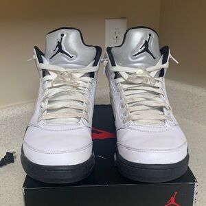 Jordan Men's White and Black High-Top Sneakers